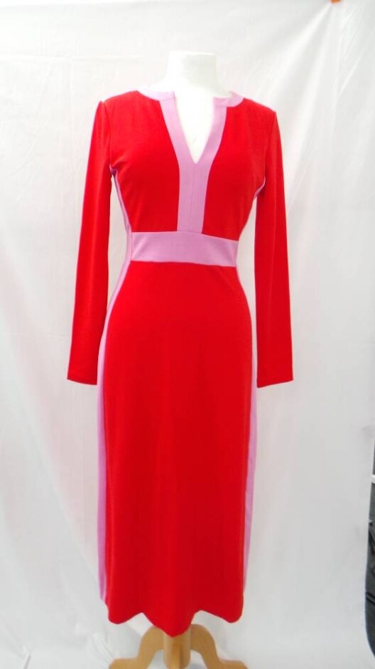 Boden Catherine Ponte Midi Dress Red Size: 6