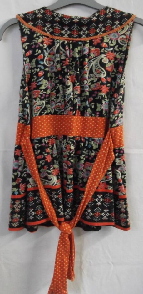 Uttam London Sleeveless Top Patterned Size: M