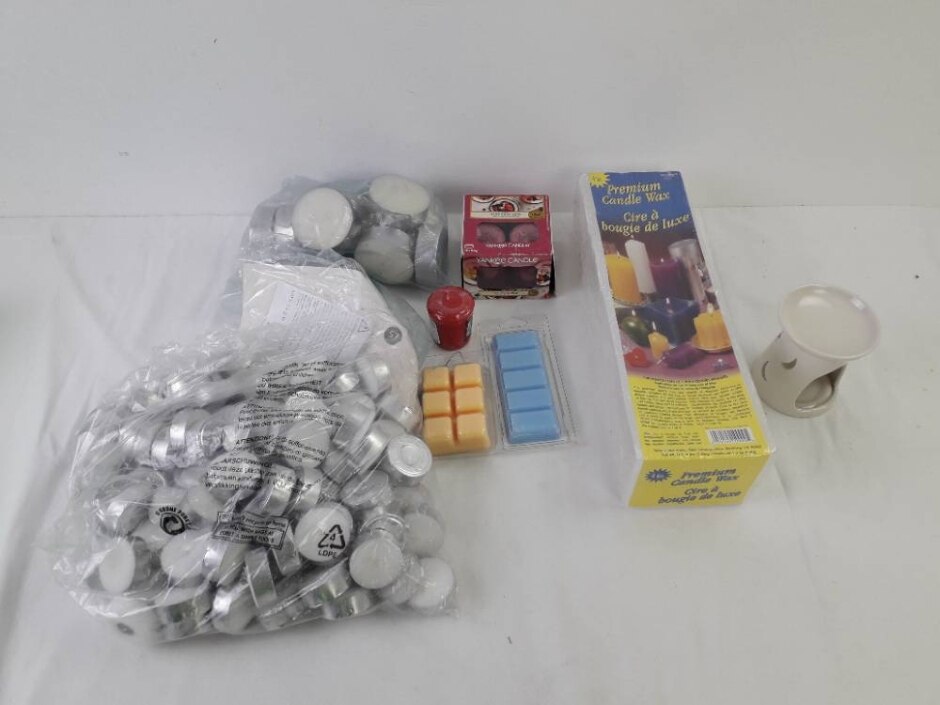 M&s Home Tea Light & Yankee Candles/wax Melts/4 Lbs Candle Wax/classic Burner 8xbundle New