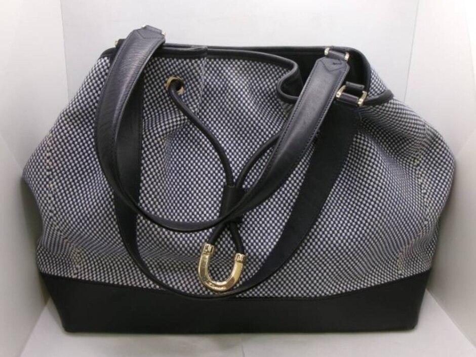 L.k.bennett Navy And White Tote Bag