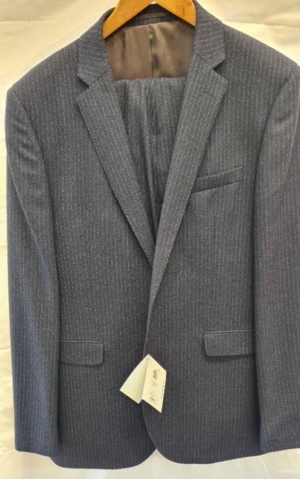 John Lewis 2-piece Pinstripe Suit Blue Size: Xl