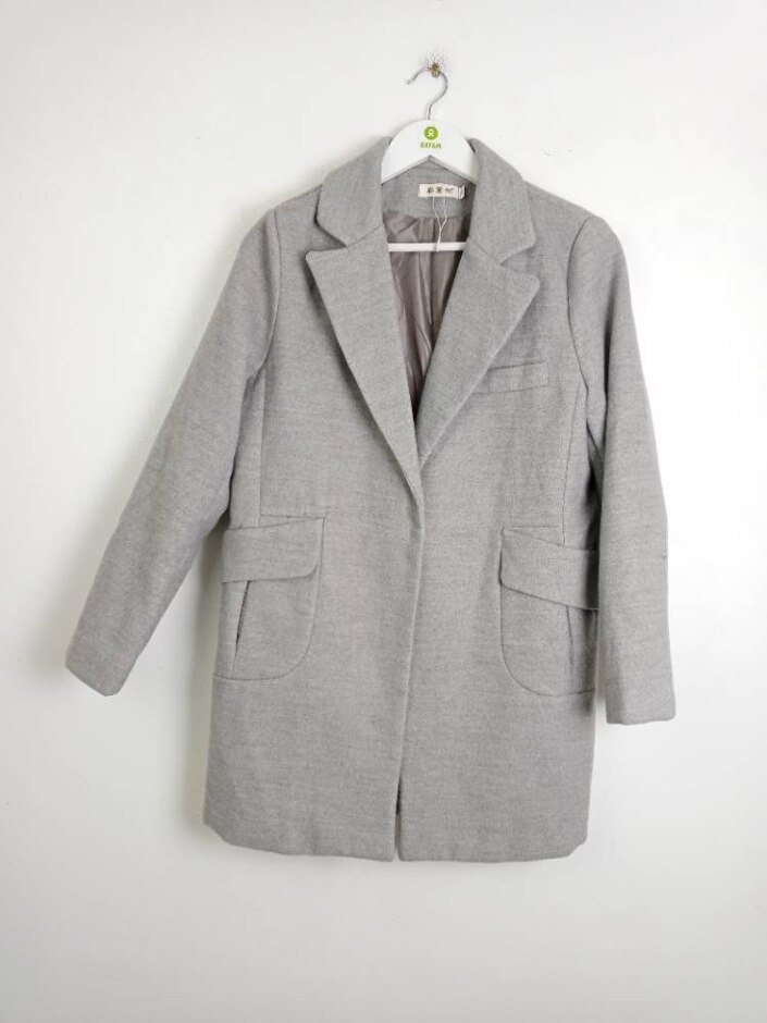 Unbranded Long Jacket Light Grey Size: M