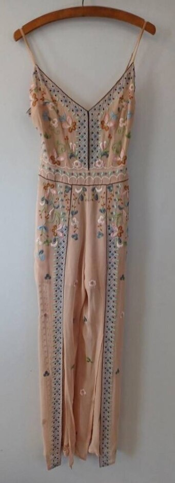 French Connection Embroidered Jumpsuit Flesh Pink Size: 8