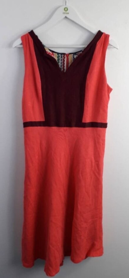 Boden Sleeveless Summer Dress Pink & Wine Size: 14