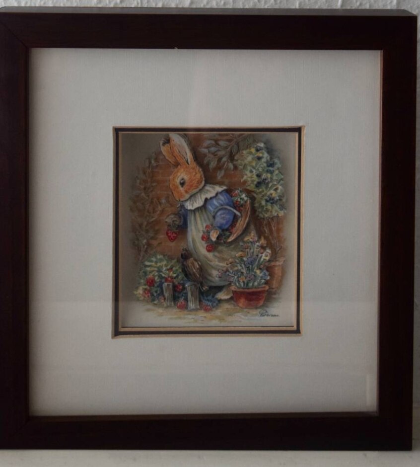 Decoupage Picture Of Mrs Rabbit From The Peter Rabbit Series