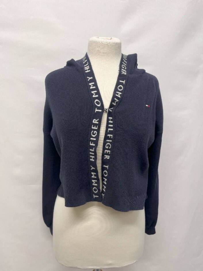 Tommy Hilfiger  Tommy Jeans Hi-low Hoody Jckt  Navy And White Size: S
