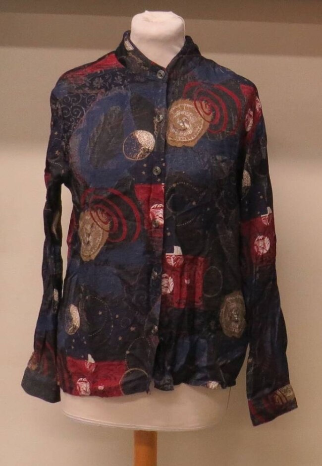 Planet Long-sleeved Blouse Black/brown Size: 8