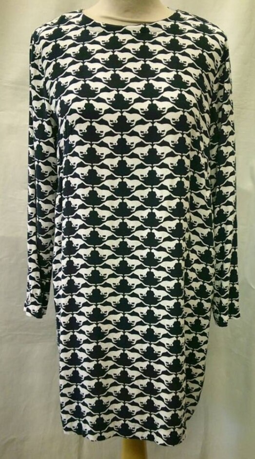H & M Dress Black Mix Size: M