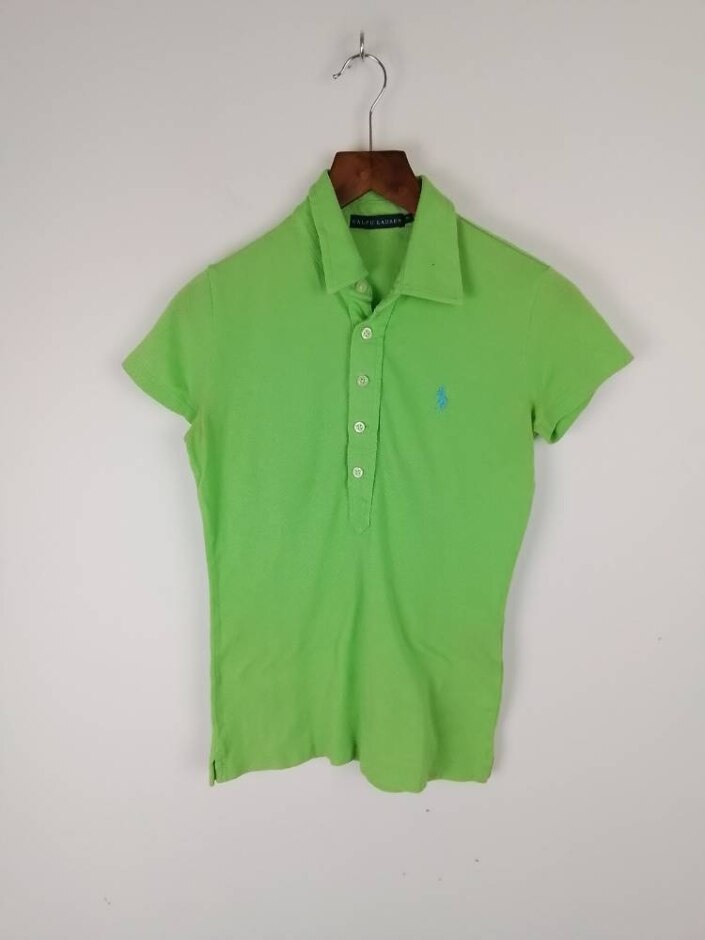Ralph Lauren  Kid's Polo Shirt Green  Size: 6 - 7 Years