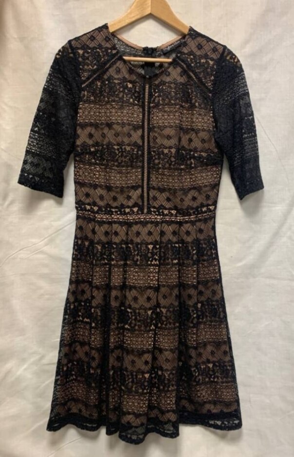 Myleene Klass Black Lace Fitted Dress Black Size: 12