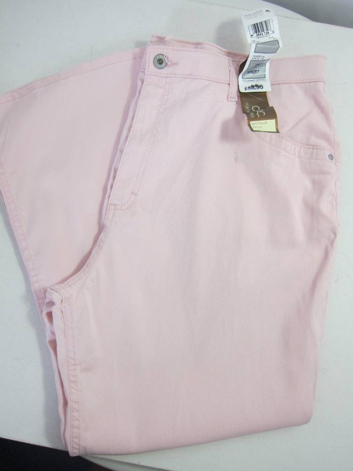 M&s Marks & Spencer Short Fit Elasticated Jeans Pink Size: 20