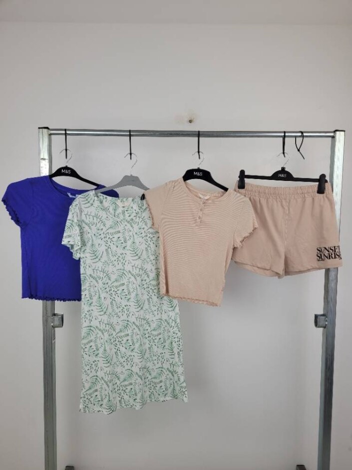 M&s  4pcs Lounge Pyjama Bundle Multi Size: S