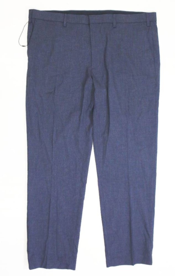 M&s Marks & Spencer Bnwot Straight Leg Trousers Navy Blue Size: 42