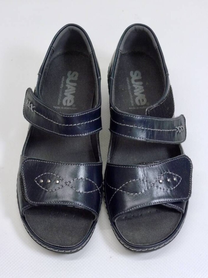 As New Navy Suave Comfort Sandals Size: 5? (size Not Visible)
