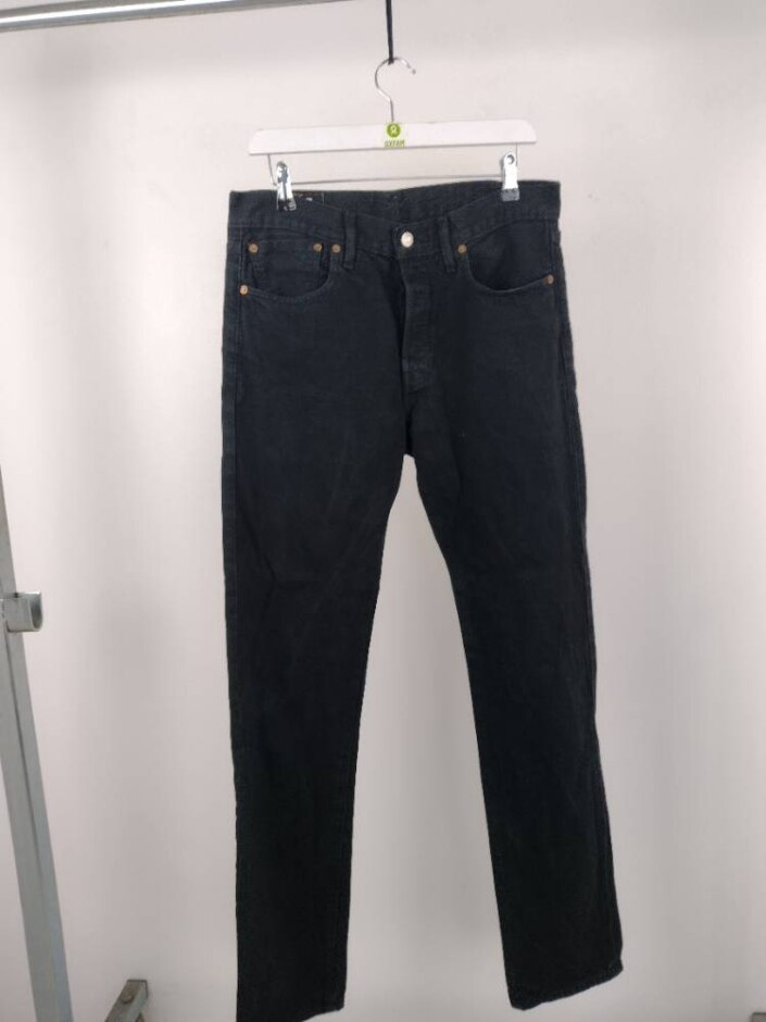 Levi  Long Straight Denim Jeans Black Size: 32
