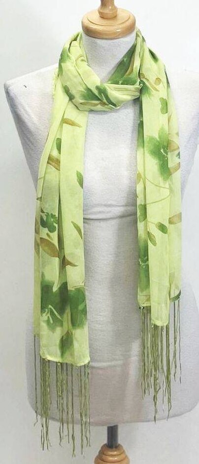 As New Green Floral Scarf