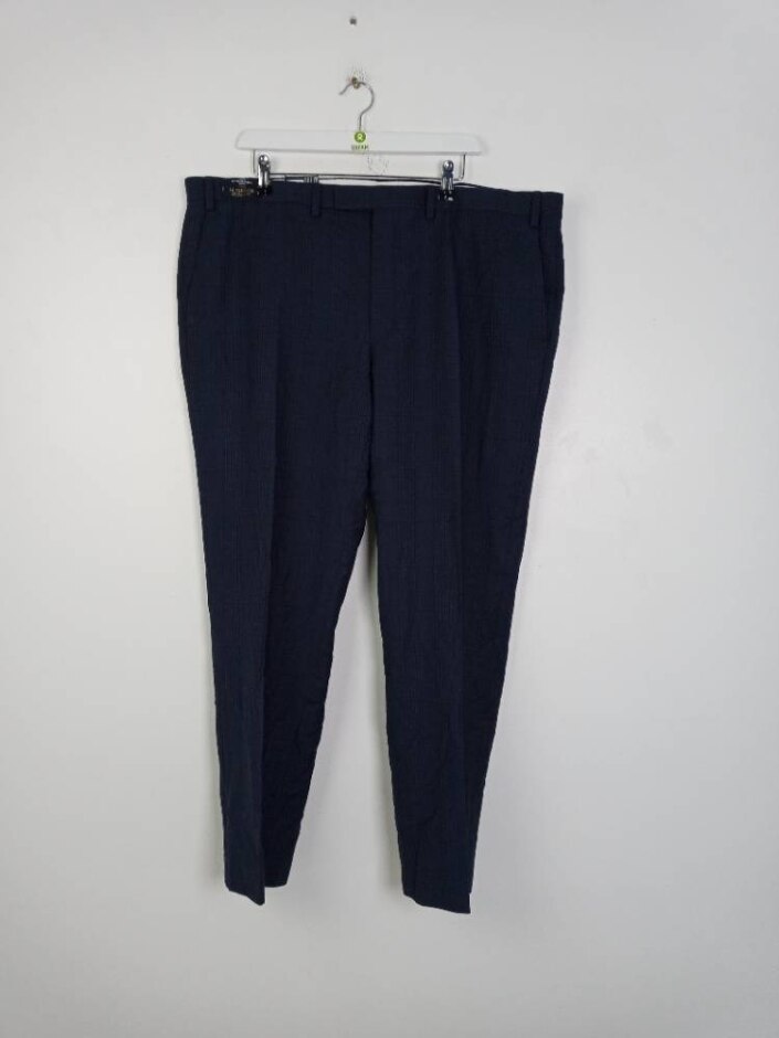 M&s Marks & Spencer Sartorial Men's Wool Trousers W44'' L31' Navy New Size: 44