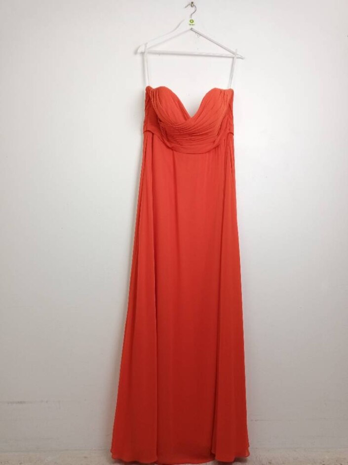 Infinite New  Women's Bandeau Maxi Dress Orange Size: 18
