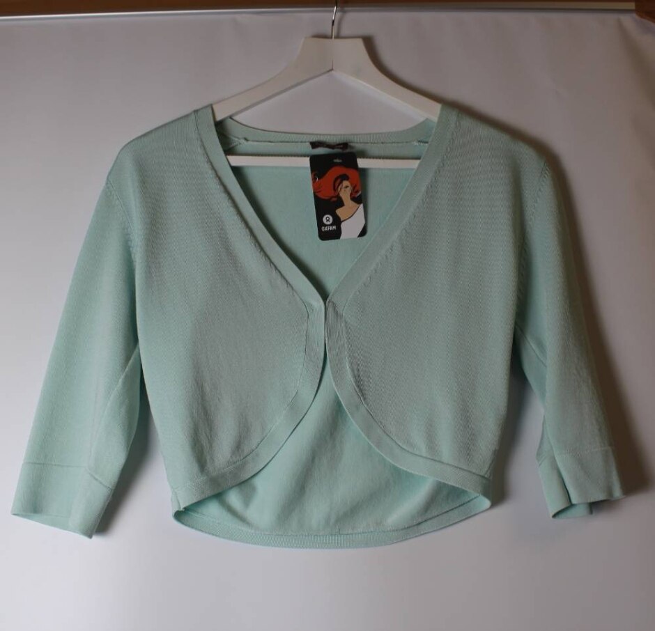 Phase Eight Long Sleeved Short Knitted Top Pale Green Size: 12