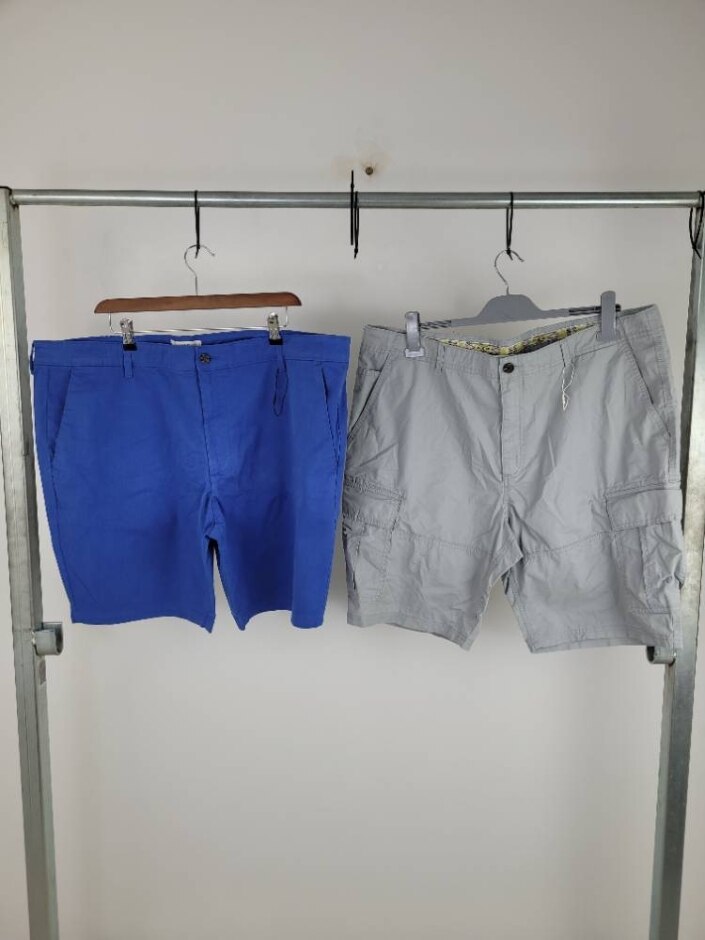 M&s Marks & Spencer 2xbundle Shorts Size 44'' Grey Blue Size: One Size