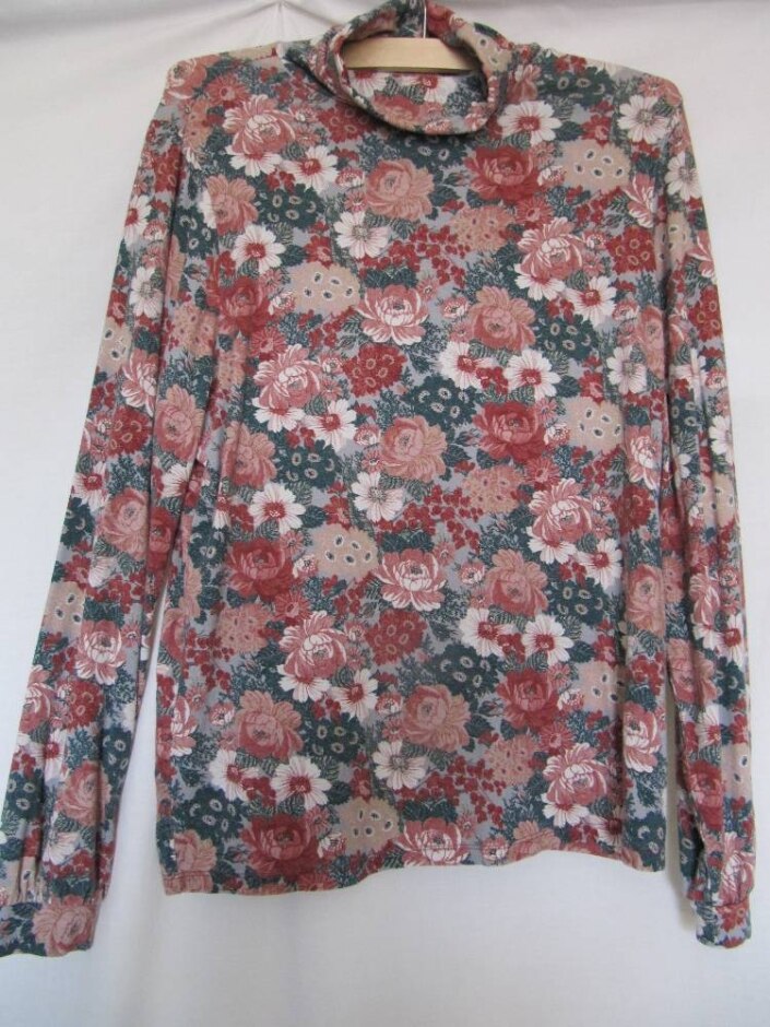 Laura Ashley Archive Floral Polo Neck Rust Size: 14