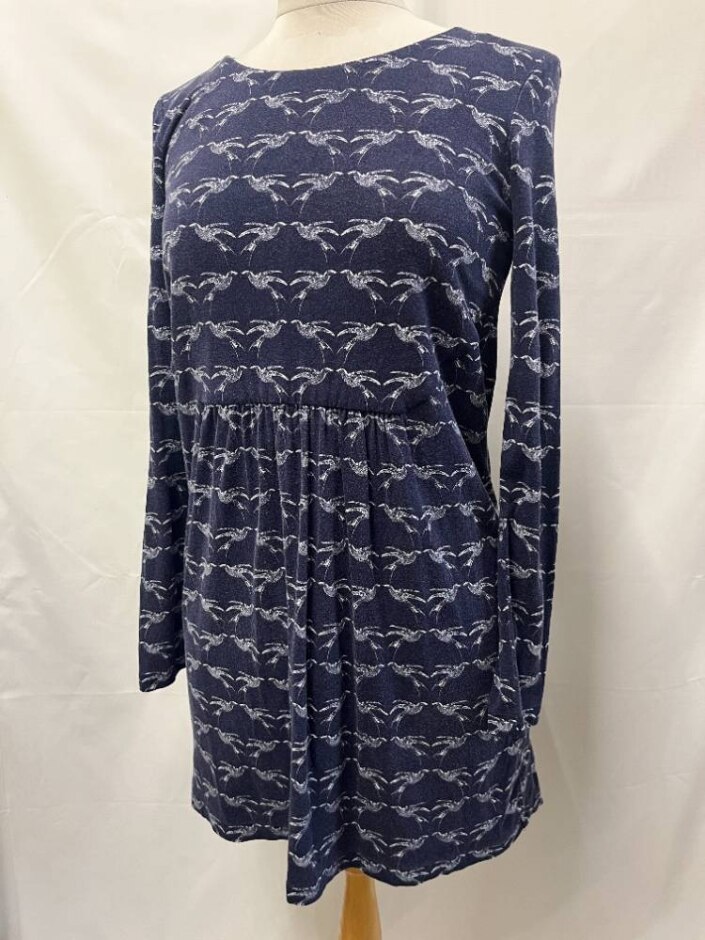 Joules Kirsten Long Sleeve Tunic Top Navy Blue Size: 10