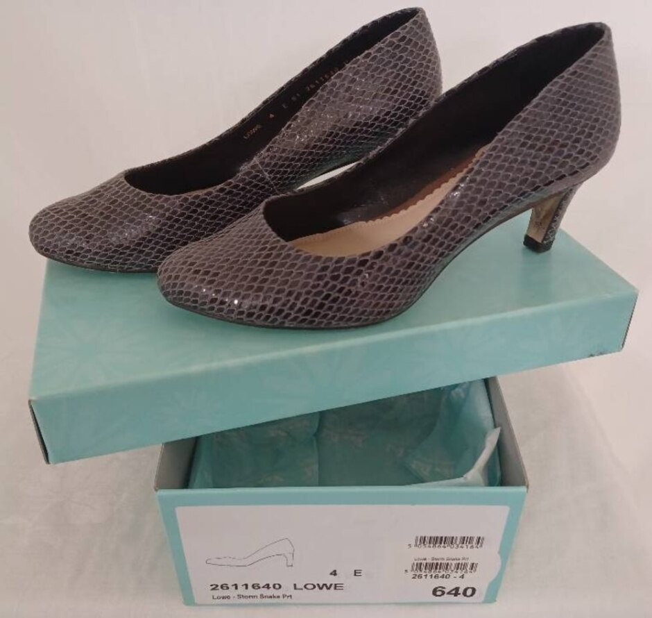 Van Dal Court Shoes Lowe Storm Snake Print Size 4