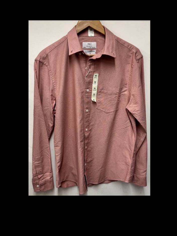 M&s Marks & Spencer Salmon Shirt, Meduim. Salmon Size: M