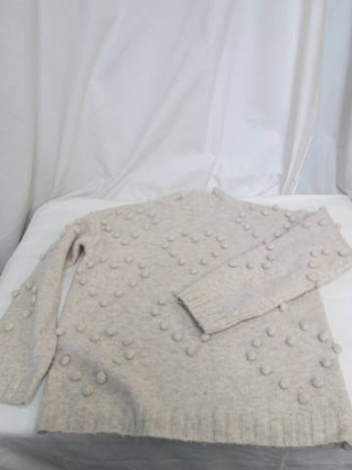 Nwot Sosandar Pom Pom Heart Jumper Natural Size: Xs