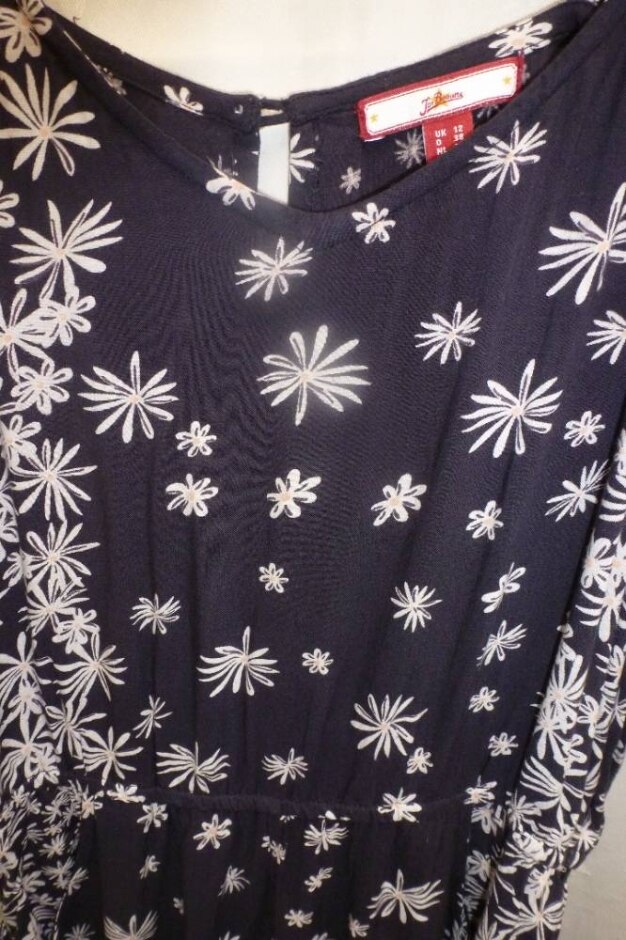 Joe Browns Floral Jumpsuit  Navy White Size: 12