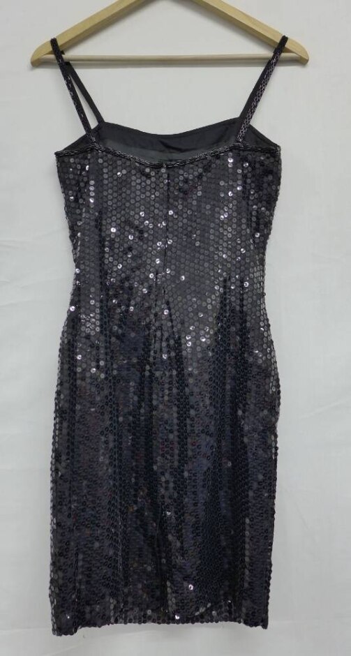 Next  Sequin Slip Party Dress Jet Black Size: 22