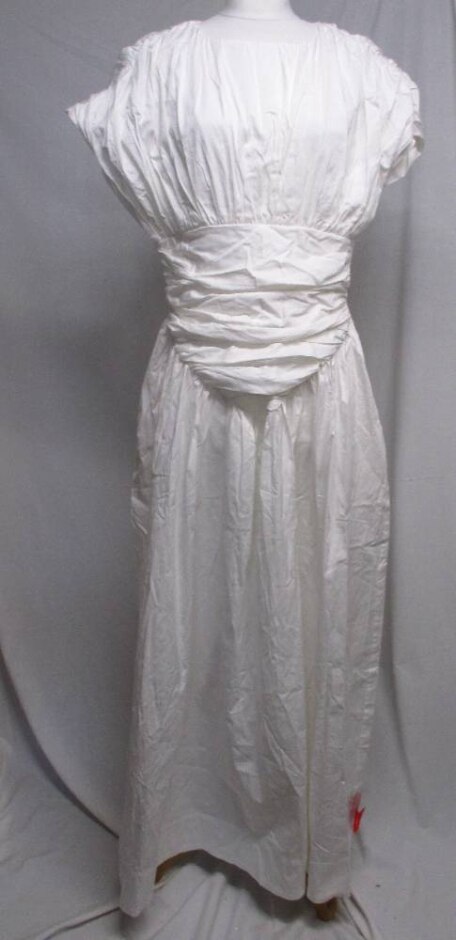 Kai Ruched Sleeveless Dress White Size: M