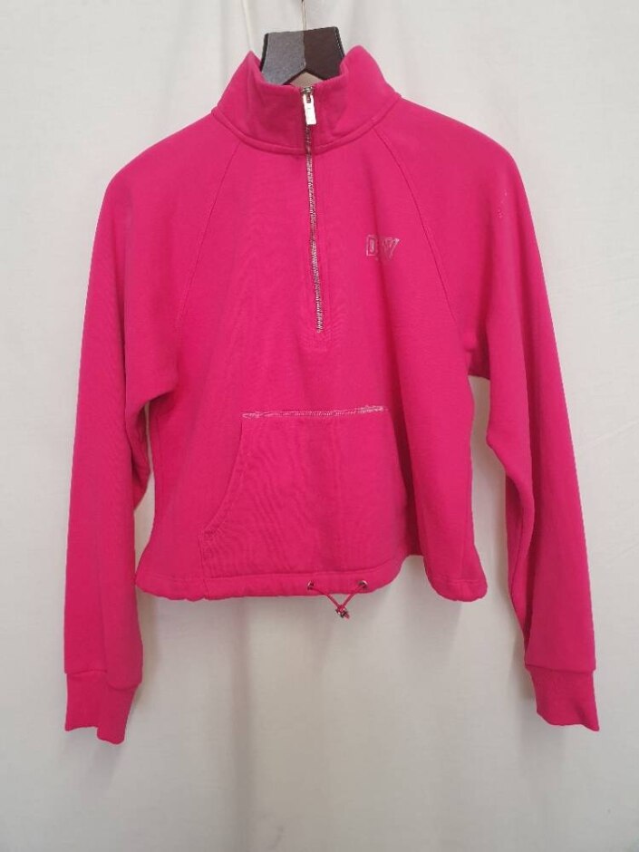 Dkny Funnel Neck Half Zip Jacket Pink Size: S