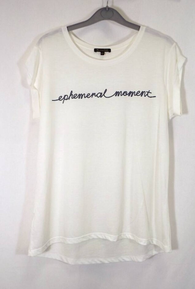 Massimo Dutti Short Sleeved T-shirt White Size: Xs