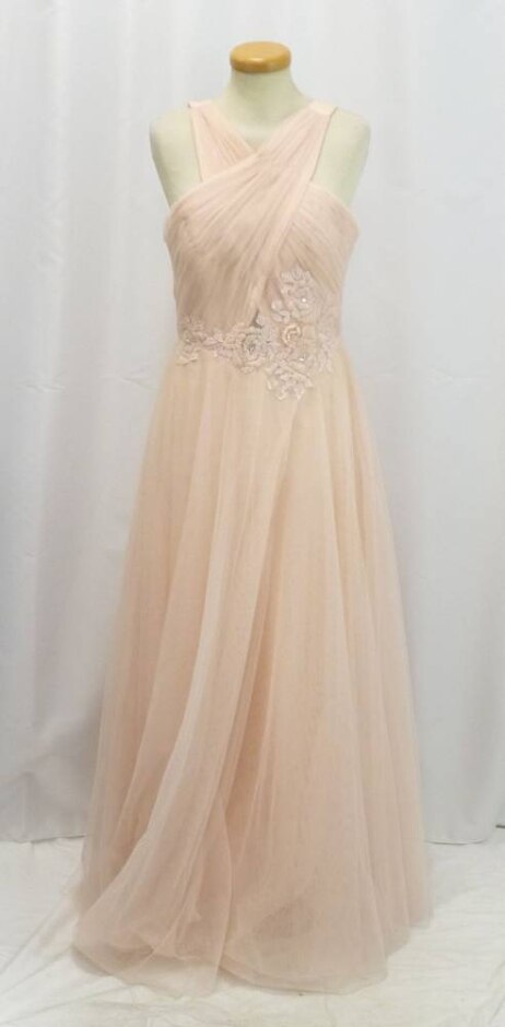 Little Mistress Embellished Maxi Evening Dress Blush Pink Size: 10