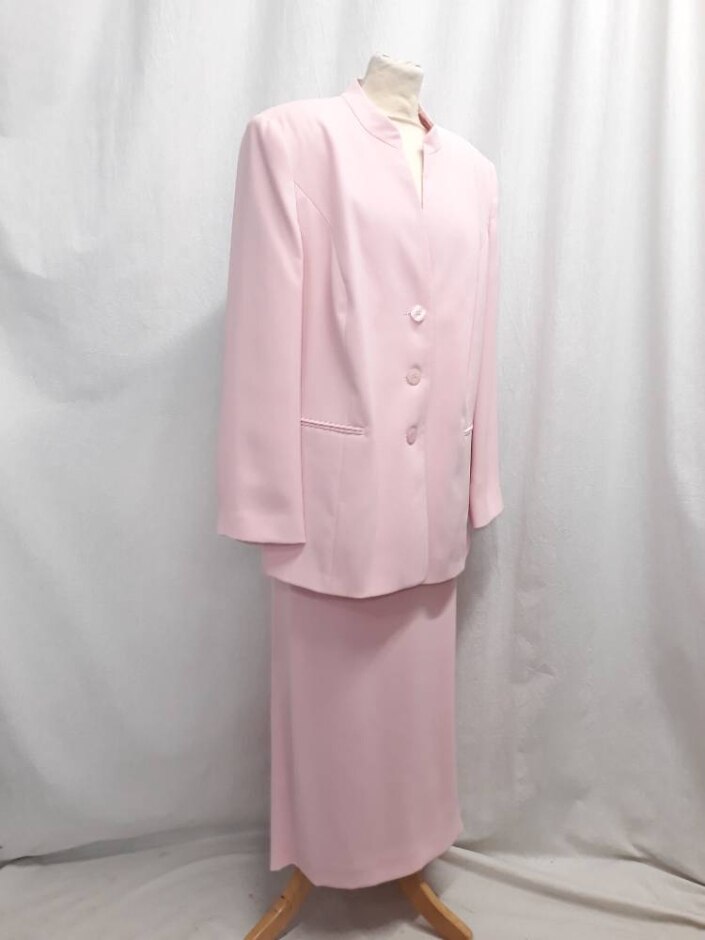 Ann Harvey Occasion Suit Pale Pink Size: 18