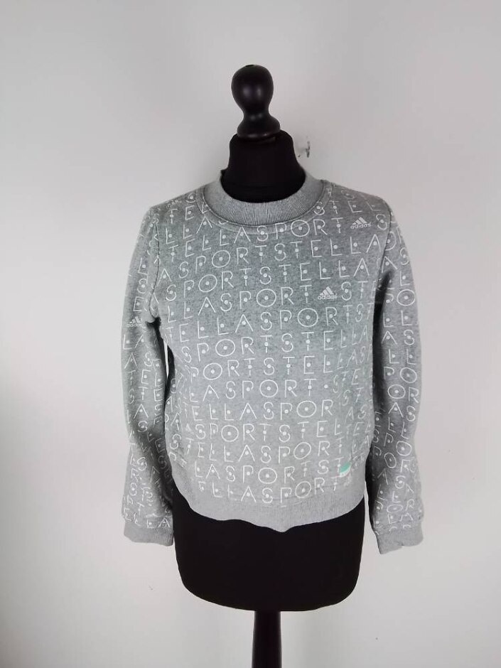 Adidas Luxury Sweater  Long Sleeve Graphic Print Grey Size: 12 - 13 Years