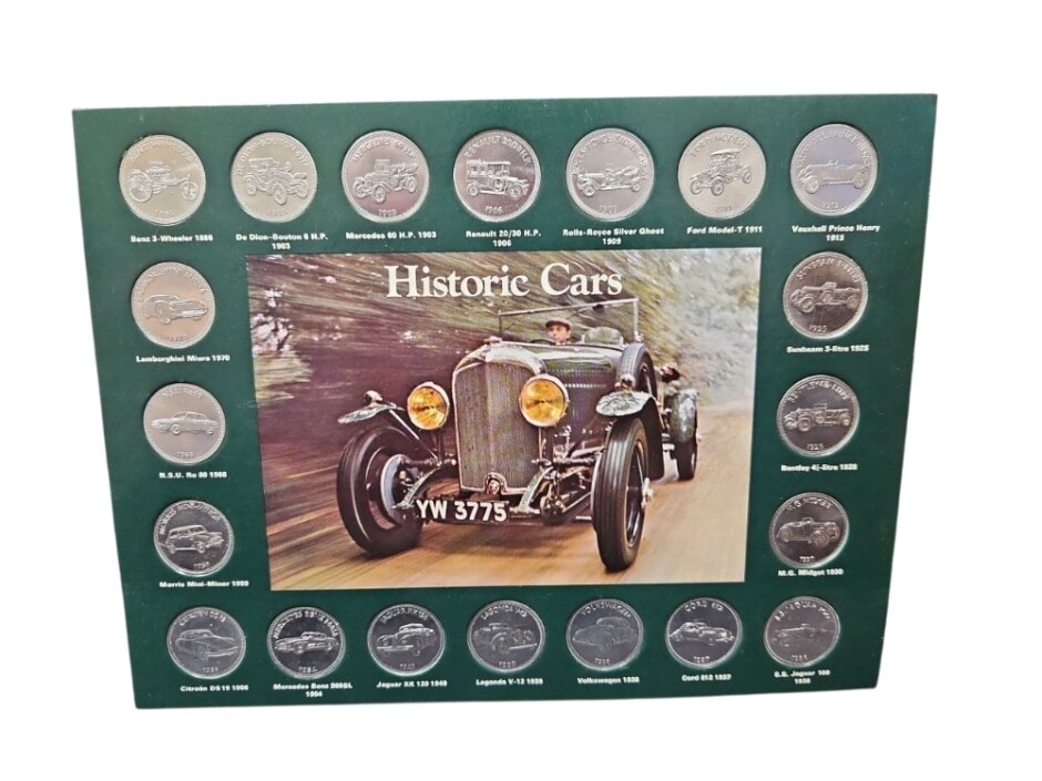 Historic Cars Coin Collection From Shell Vintage/retro Collectible