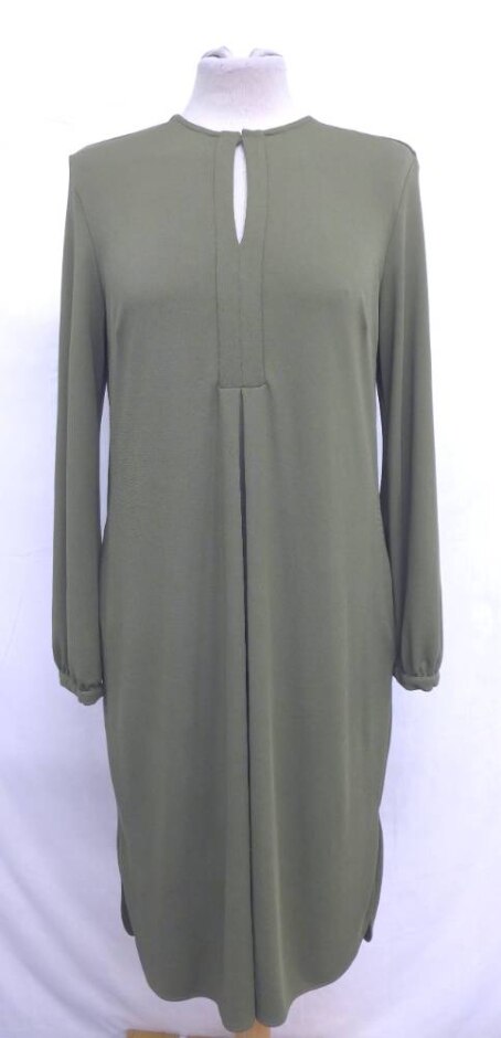 John Lewis Tunic Style Shift Dress Olive Green Size: 10
