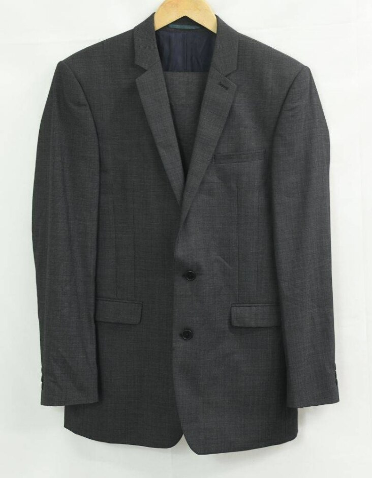Next Wool Blend 2 Piece Suit Grey Size: M