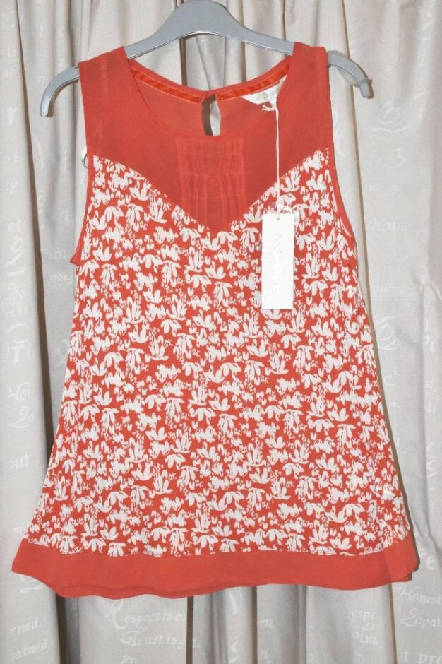 Rjr John Rocha Sleeveless Tunic Top Dark Peach Size: 12