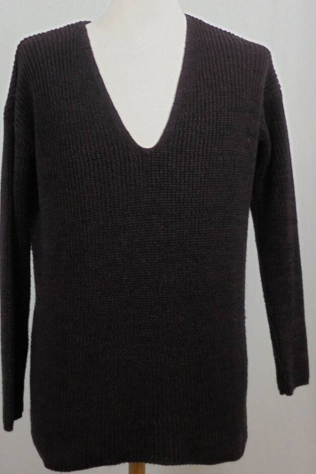 Superdry V Neck Jumper Chocolate/black Size: S