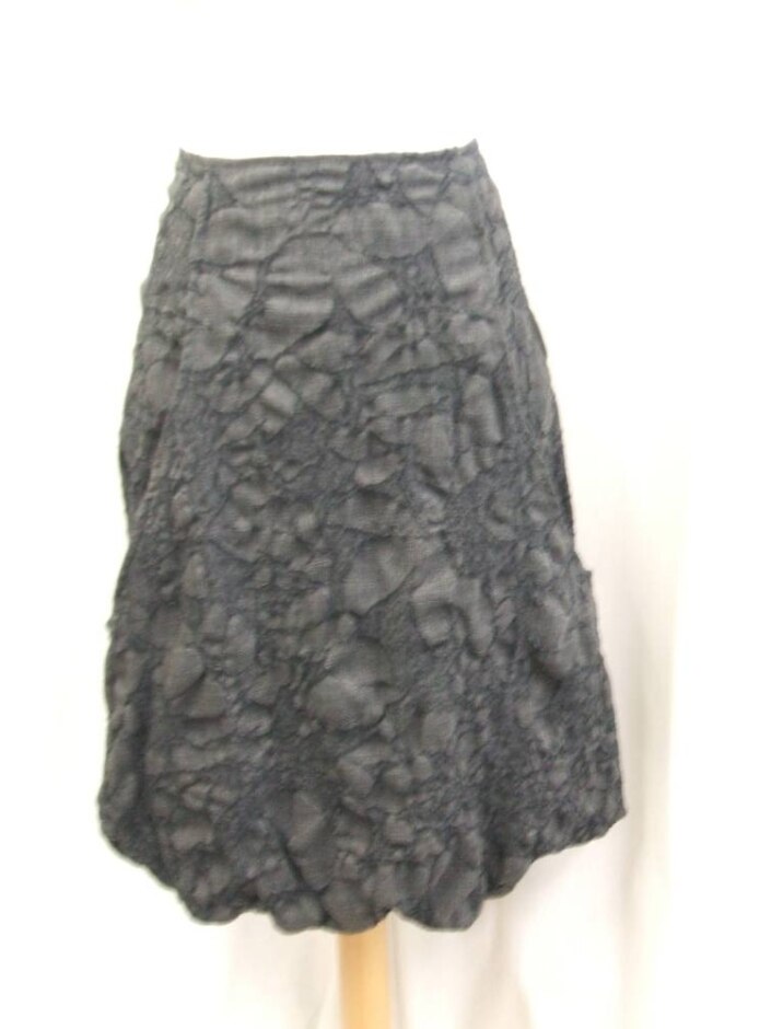 Claire.dk Stylish Wool Knee Length Skirt Charcoal Grey Size: 10