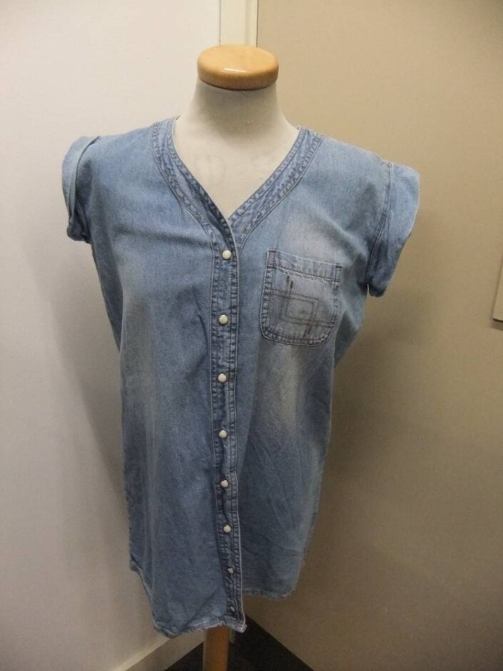 Bellfield Denim Sleeveless Top Blue Size: 10