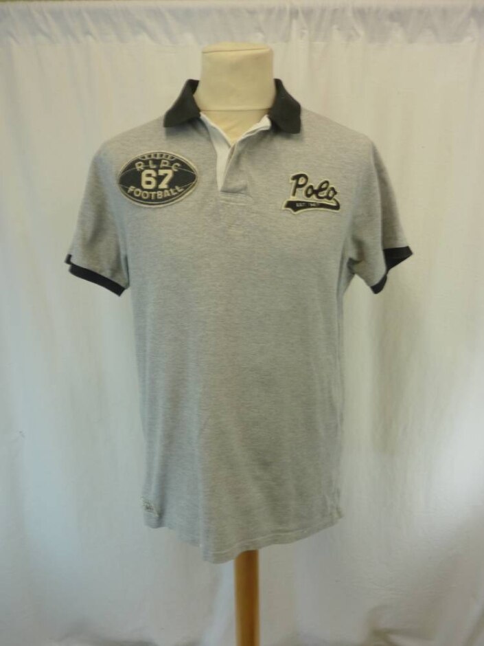 Polo Ralph Lauren Graphic Polo Shirt Grey Size: L