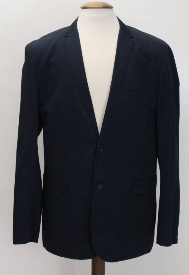 Ben Sherman Vgc 100% Cotton Suit Jacket Navy Size: Xl