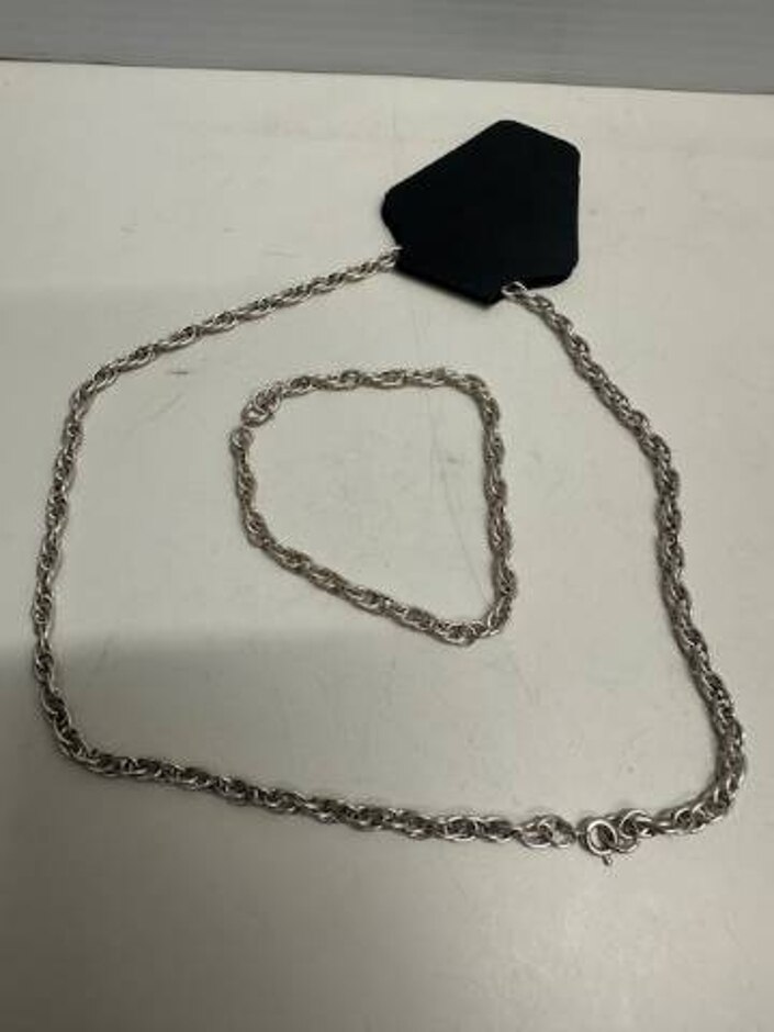 925 Silver Necklace Rope Chain, Convertible To Bracelet