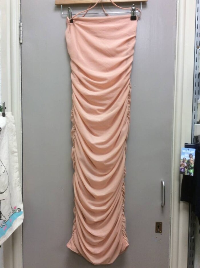 Oh Polly Spaghetti Strap Lined Dress Blush Peach Size: 10
