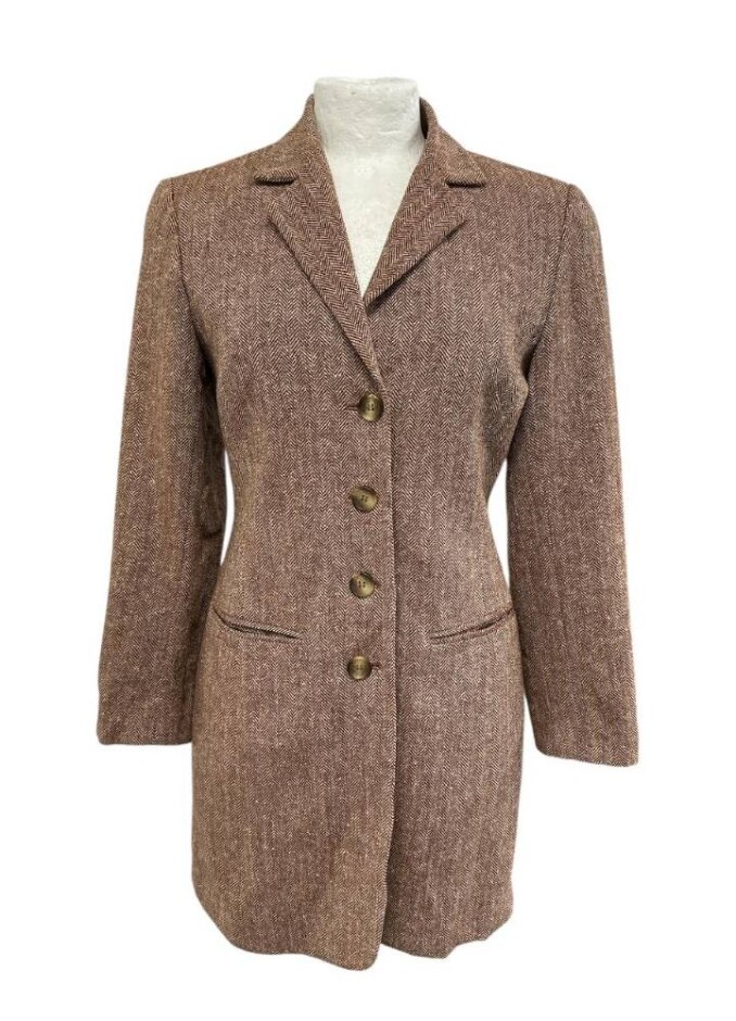 Paul Costelloe Dressage Wool Vintage Jacket Brown  Size: 8