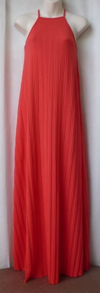 Asos Petite Pleated Jersey Maxi Tomato Size: 6